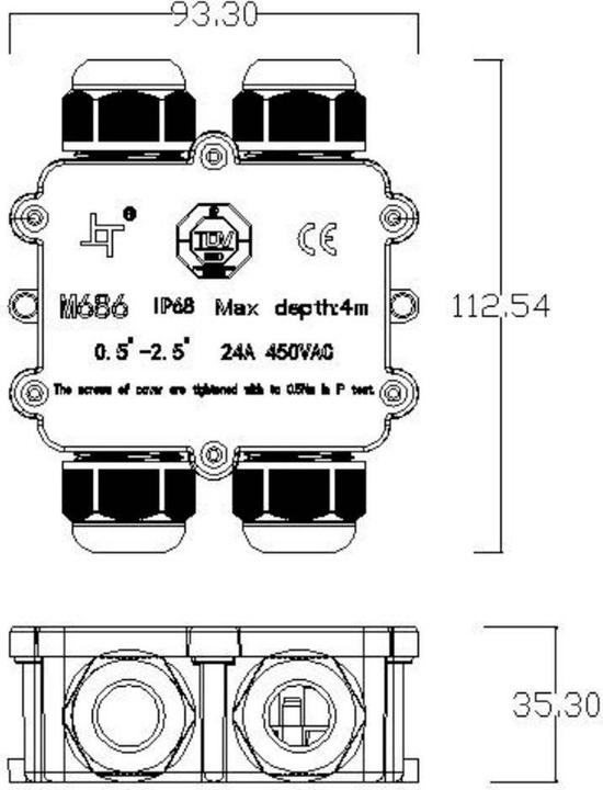 Immagine prodotto Boxexpert BXPJSGH687-3 Scatola di giunzione (L x P x A) 35 x 112 x 93 mm 1 pz.