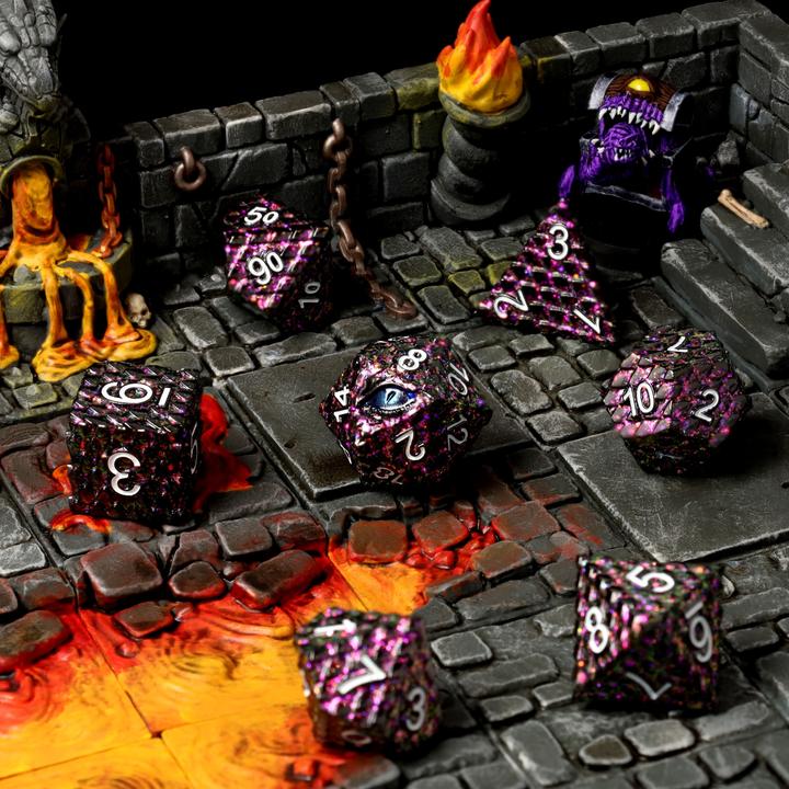 Produktbild Glass Staff Ignivarax Metal RPG Dice Set