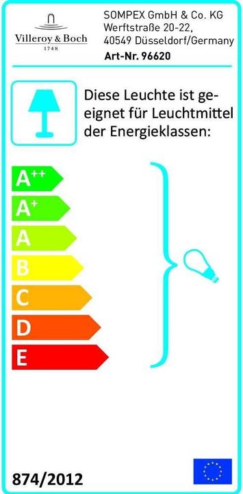 Energie-Label Villeroy & Boch Athen (E27)