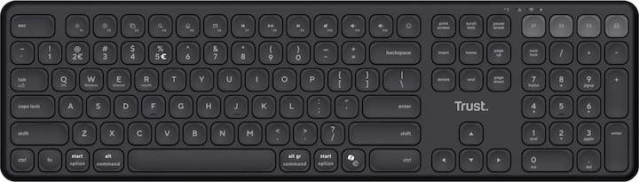 Trust Vaiya Wireless Keyboard for Multiple Devices - Black EN (DE, Wireless)