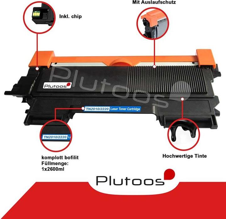 Image du produit Plutoos Brother TN-2010 toner XXL compatible noir (CF)