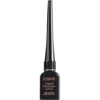 Thumbnail - Eveline, Eyeliner + Kajal, Cosmetics Liquid Precision 2000 Percent Liquid Eyeliner4 ml (Black)