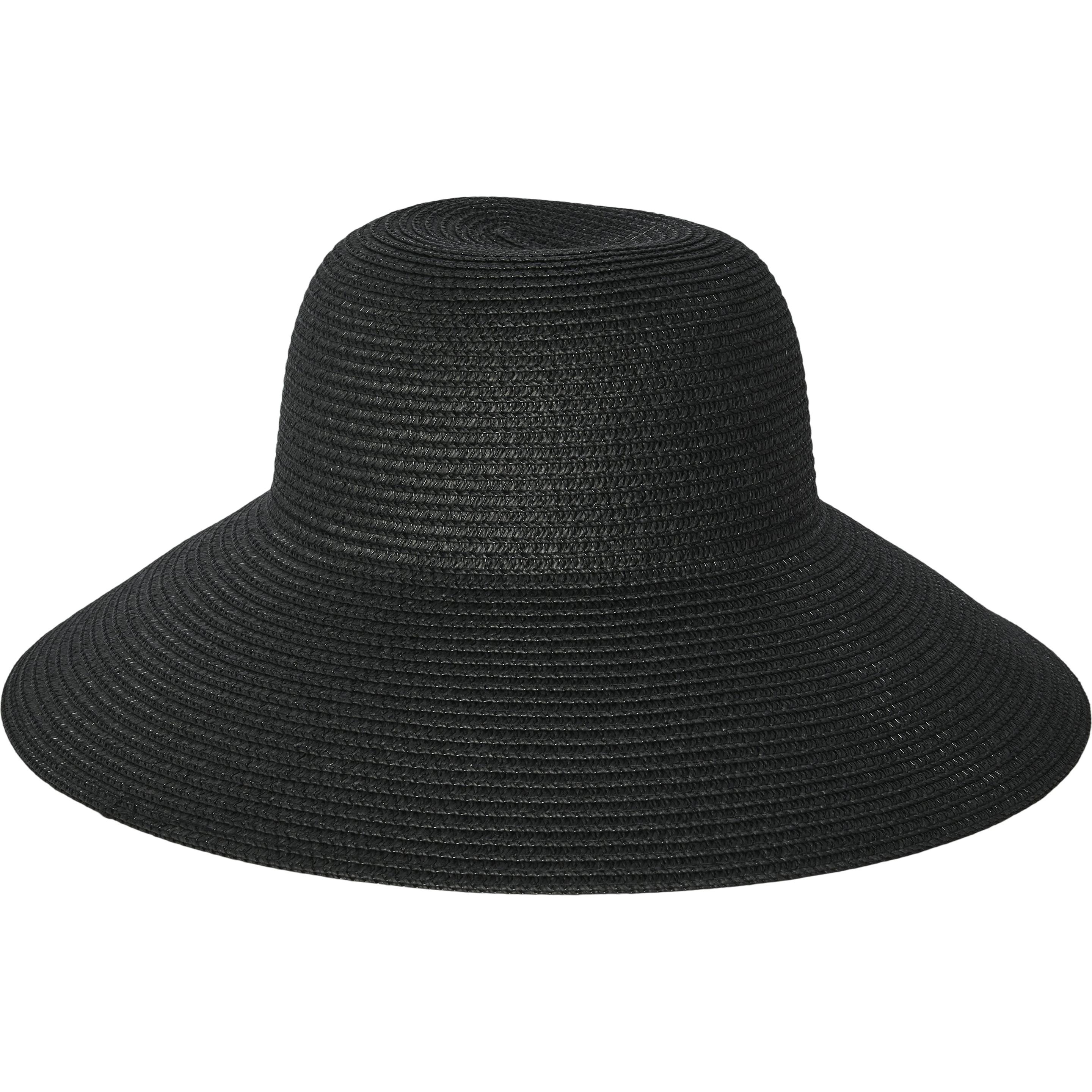 Pieces, Damen, Hut, Pcbonito Straw Hat Sww, Schwarz, (One Size)