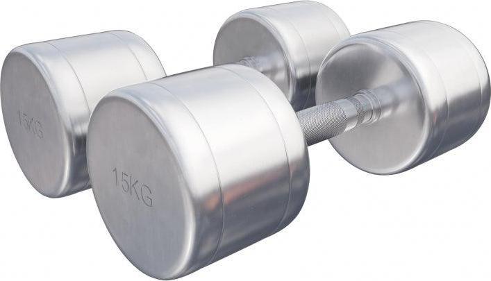 Image du produit Gorilla Sports Haltères courts en chrome (2 x 15 kg)