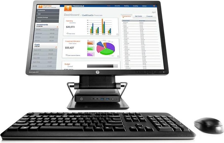 Produktbild HP G1V61AA, Integrated Work Center Stand für Mini und Thin Client