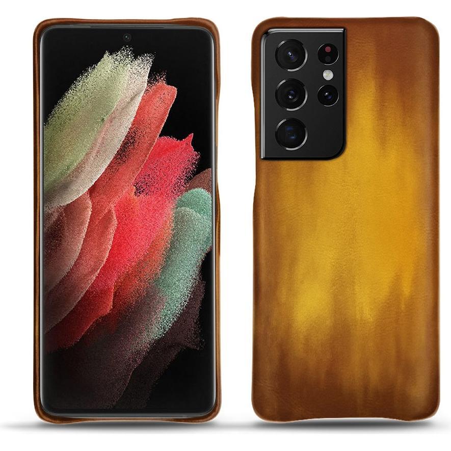 Noreve Lederschutzhülle (Samsung Galaxy S21 Ultra), Smartphone Hülle, Gold