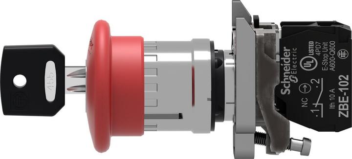 Produktbild Schneider Electric Emergency Stop 40mm Key Release Red 1NC