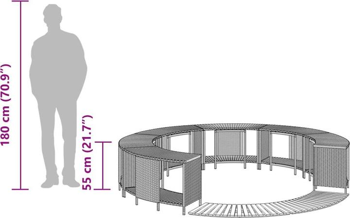 Actual product image vidaXL Whirlpool Umrandung