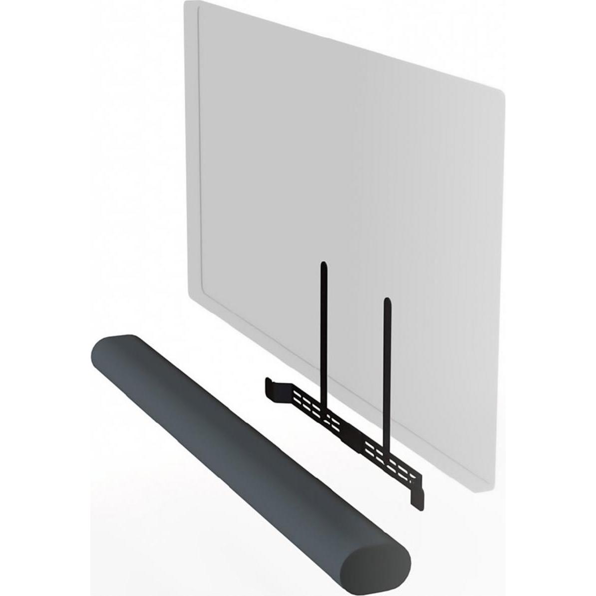 Flexson Supporto TV per Sonos Arc & Sonos Arc Ultra (1 pz., Installazione a parete, Non mobile), Stativo + Montaggio a muro per altoparlanti, Nero