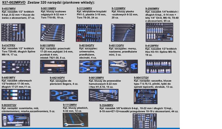King Tony Workshop Vežimas 8 Stalčiai 325 Mėlynas