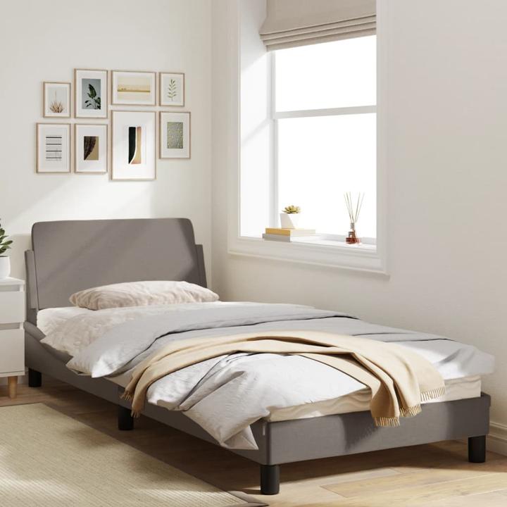 Image du produit VidaXL Cadre de lit avec tête de lit en tissu (90 x 200 cm)