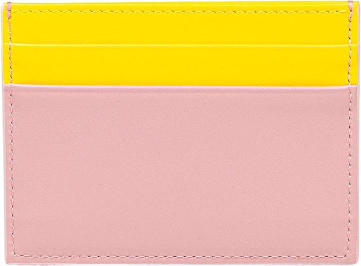 Produktbild Dolce & Gabbana leather card holder with dg logo color pink and yellow