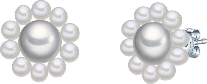 Immagine prodotto Valero Pearls Donna Fiore in argento Sterling Perle d'acqua dolce coltivate argento - 24399 (Argento 925)