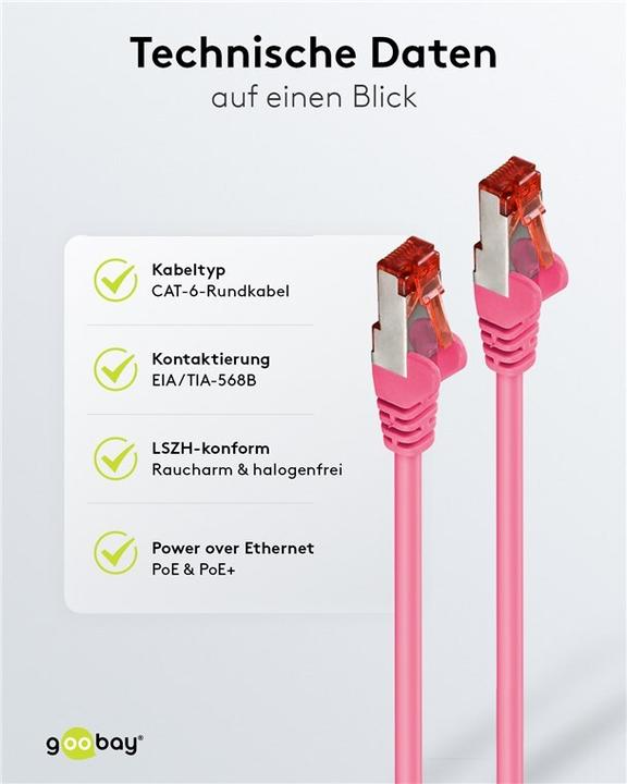 Produktbild Goobay Netzwerkkabel (S/FTP, CAT6, 5 m)