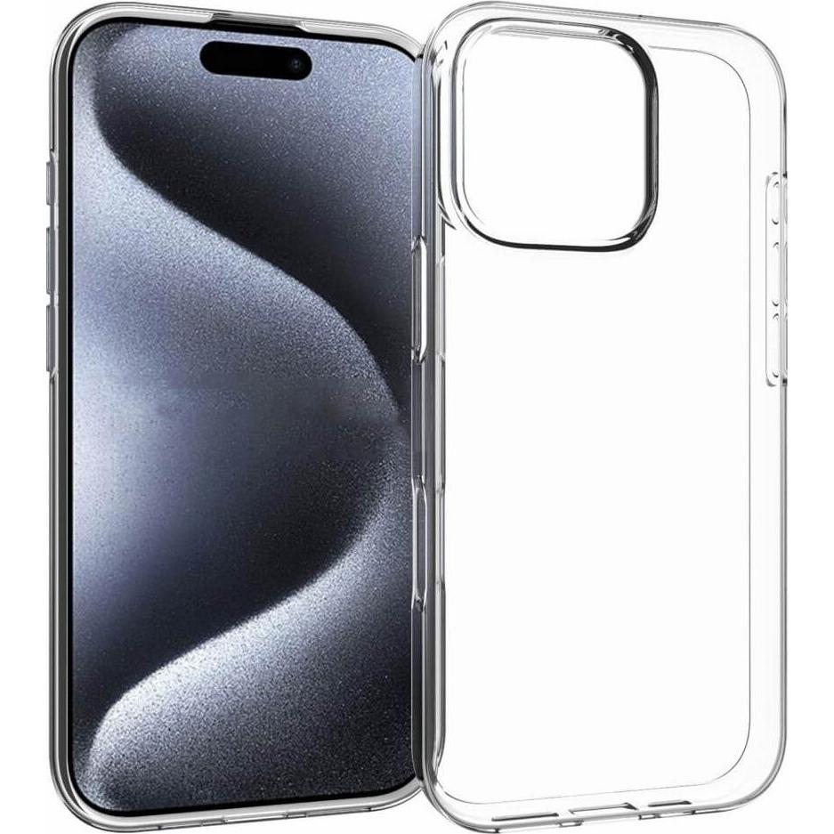 Cover-Discount iPhone 16 Pro - Silikon Gummi Case transparent (Apple iPhone 16 Pro), Smartphone Hülle, Transparent