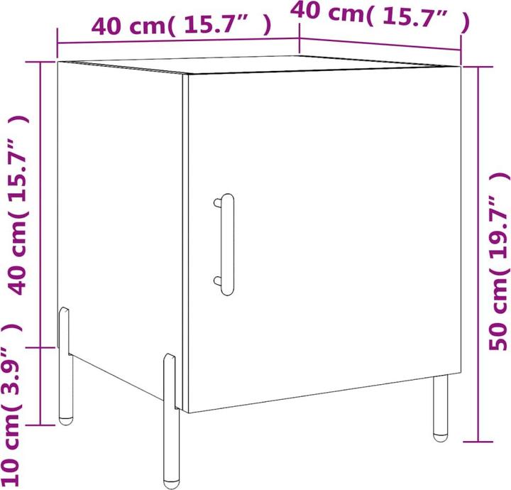 Immagine prodotto vidaXL Nachttisch (40 x 40 x 50 cm)
