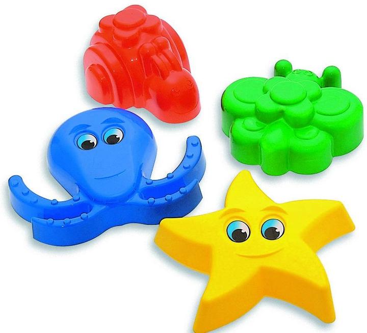 Adriatic 4 sand moulds in net 16cm