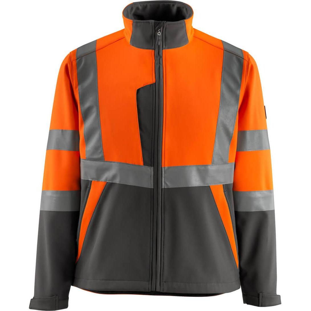 Mascot, Giacca da lavoro, Giacca soft shell Kiama taglia 2XL, arancio hi-vis/antracite scuro (XXL)