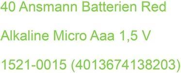 Produktbild Ansmann Batterie AAA Red 40er - - Micro - Batterie - Micro (AAA) (40 Stk., AAA)