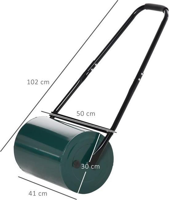 Immagine prodotto Swisshandel24 Rullo per prato con impugnatura a U Rullo da giardino Rullo da giardino diametro 30 cm 30 L