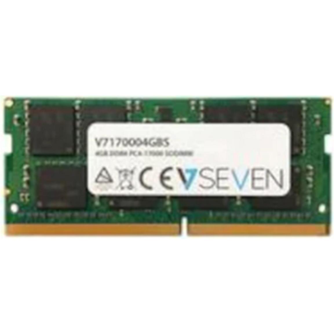 V7 4GB DDR4 2133MHZ CL15 (1 x 4GB, 2133 MHz, DDR4-RAM, SO-DIMM), RAM, Grün