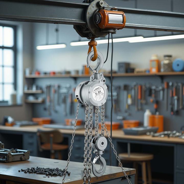 Actual product image Wiltec Kettenzug bis 5t Handkettenzug 3m Hubhöhe Tragmittel Hebezeug Hebelzug