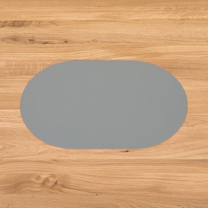 Image du produit ASA Selection leather optic fine Tischset oval cement 49,5x33cm (1 pcs, 49.50 x 33 cm)