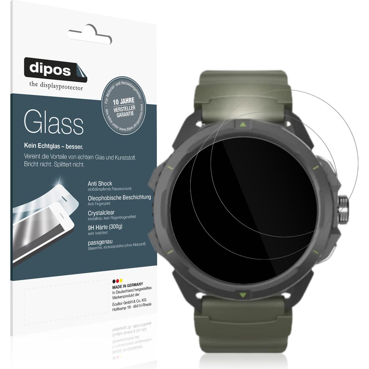 Dipos Anti-Shock Displayschutz 9H, Smartwatch Schutzfolie, Transparent