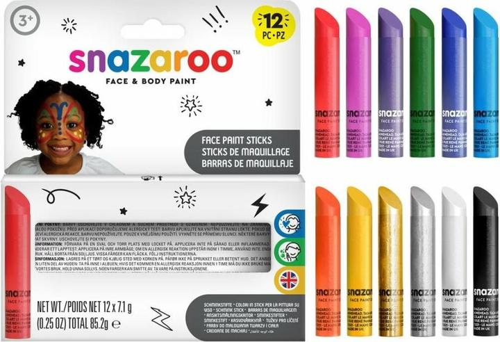 Produktbild Snazaroo Zubehör Schminkstifte farbig, 12 Stück