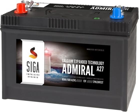 Produktbild Siga Admiral A27 (12 V, 80 Ah)