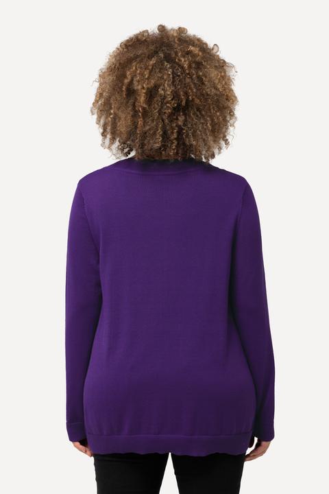 Produktbild Ulla Popken Pullover, V-Ausschnitt, Langarm, weicher Feinstrick (50, 52)