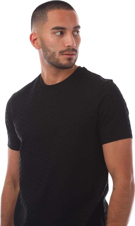 Actual product image Emporio Armani Mens Eagle Jacquard All-Over Print T-Shirt (L)