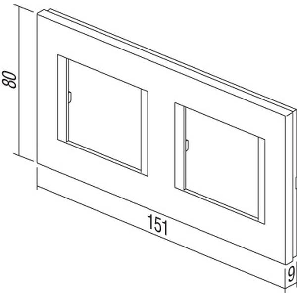Thumbnail - Magni, Zubehör Schalterprogramm, Serie Modul Rahmen OL COVER PLATE LINE2x2M NB