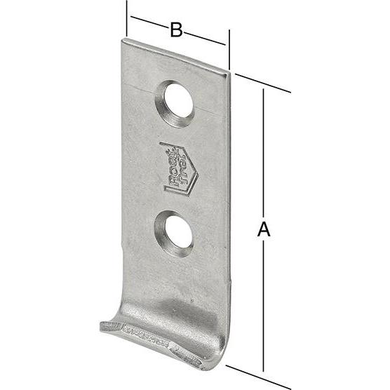 Vormann, Baubeschläge + Holzverbinder, Schliesshaken Länge 44 Breite 18 Stärke 2 mm Edelstahl gerade (20 Stk.)