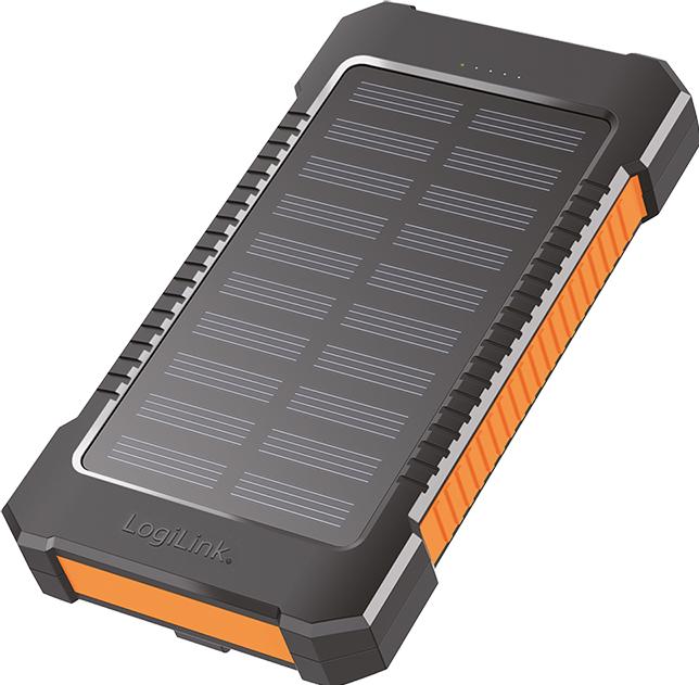 Produktbild LogiLink Solar-Powerbank (8000 mAh, 10 W, 29.60 Wh)