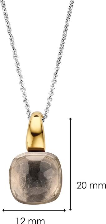 Immagine prodotto Ti Sento Milano Collana e ciondolo in cristallo marrone chiaro 6785TT (Argento 925, 45 cm)