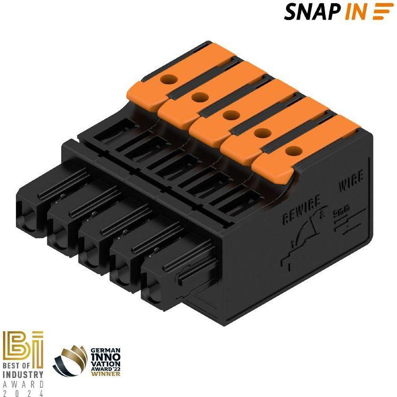 Weidmüller Buchsengehäuse-Kabel Polzahl Gesamt 5 Rastermass 5 mm 2741590000 72 St., Cavo + Spina elettrica