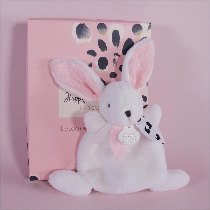 Doudou et Compagnie Happy Blush, bunny cuddle cloth 17cm
