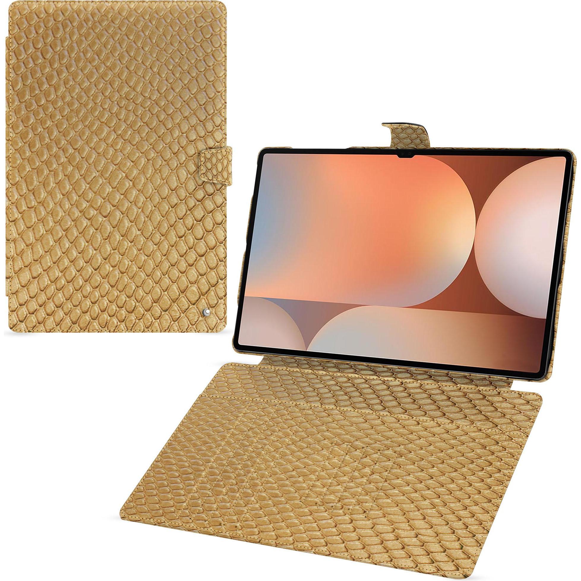 Noreve Lederschutzhülle für Samsung Galaxy Tab S10 Ultra (Galaxy Tab S10 Ultra), Tablet Hülle, Beige