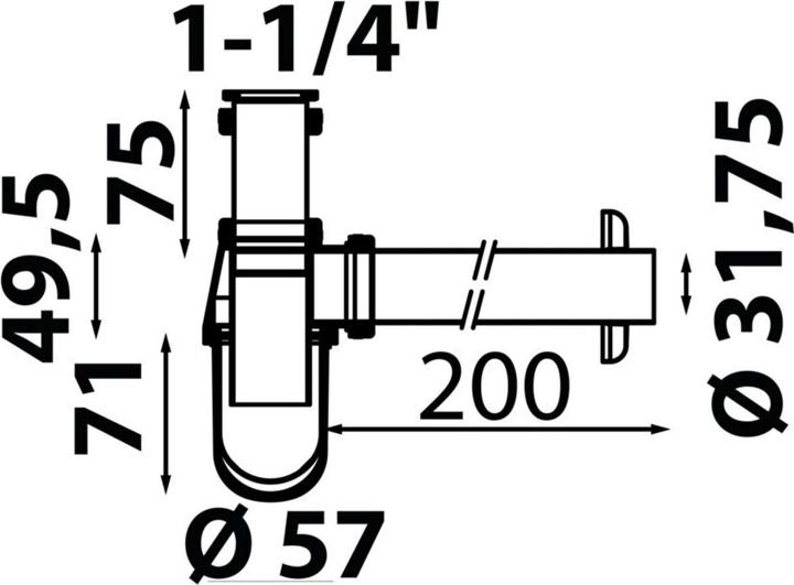 Produktbild Magni Siphon (Ablaufgarnitur, Flaschensiphon, 1 1/4")