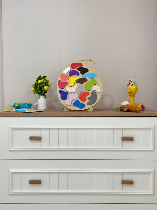 Immagine prodotto Activity Board Puzzle di pallet colorati in legno, giocattolo educativo per bambini, regalo ideale per i più