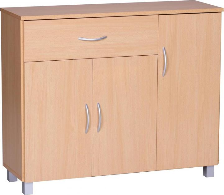 Image du produit FineBuy Buffet en bois plaqué hêtre (90 x 30 x 75 cm)