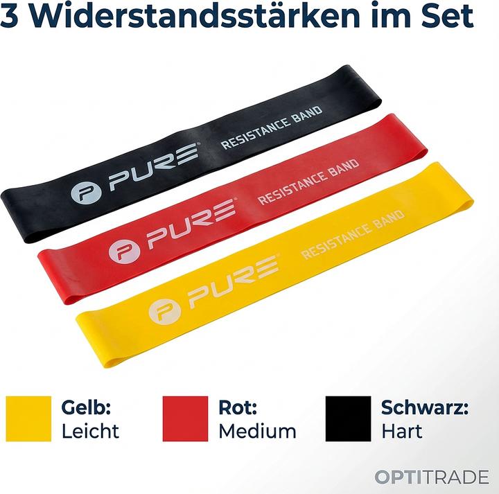 Actual product image Pure2improve Resistance Bands (0.35 m, Strong, Medium, Easy)