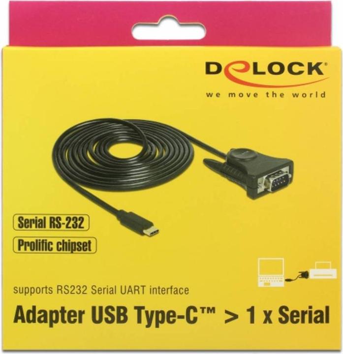 Image du produit Delock Adaptateur USB-C>1x série DB9 RS-232 (1.80 m)