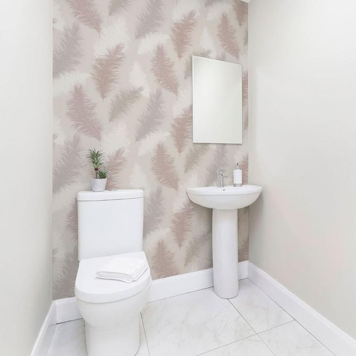 Actual product image Arthouse Sussurro Feather Wallpaper (50 x 1000 cm)