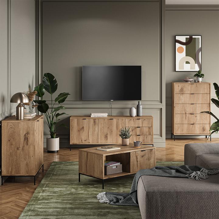 Produktbild Vichy Lowboard Eliza, Viking Oak, 150 x 60 cm mit 2 Türen