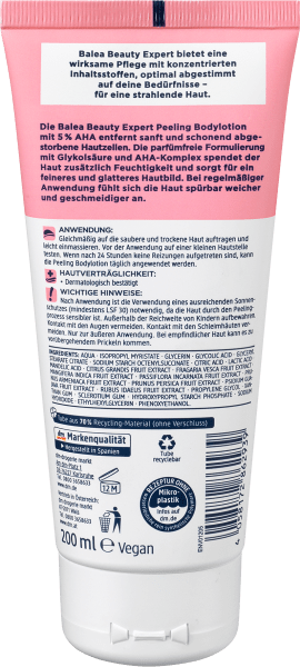 Produktbild dm Balea Beauty Expert Peeling Bodylotion 5% AHA (Körperlotion, 200 ml)