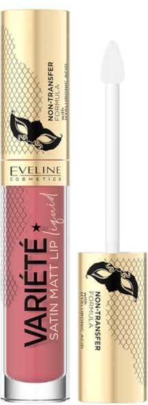 Actual product image Eveline VARIETE Liquid Lipstick Satin Matt 4.5ml Peach Mousse (Peach mousse)