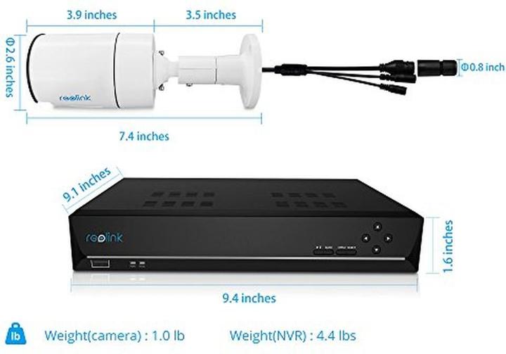 Image du produit Reolink RLK8-410B4 Système de caméra de surveillance PoE à 8 canaux (1920 x 1080 Pixels)