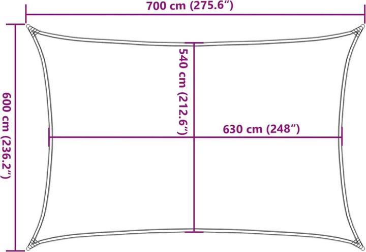 Actual product image VidaXL Sonnensegel (600 x 700 cm)